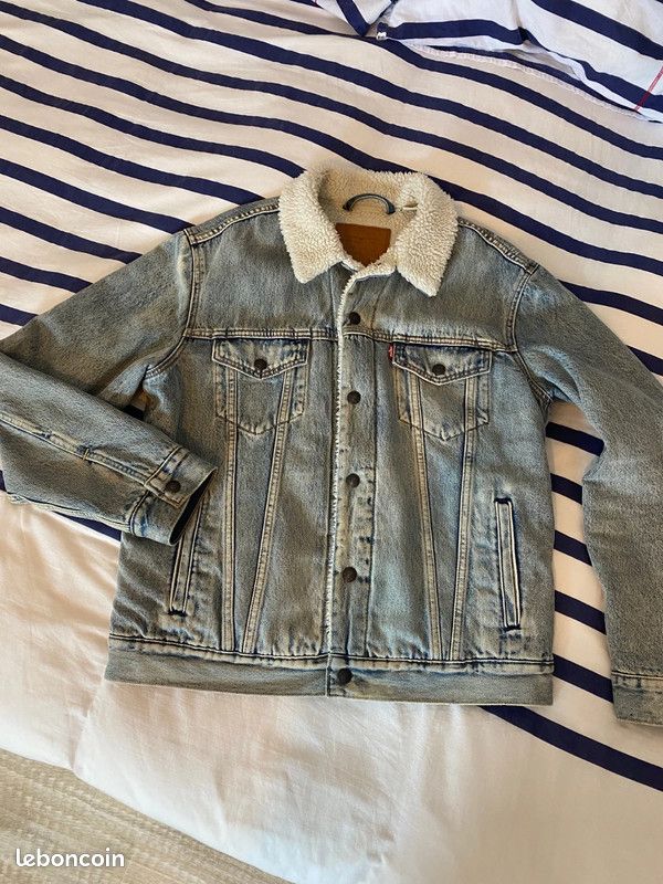 Levi's Type III Sherpa Trucker Veste en Jean Stonebridge