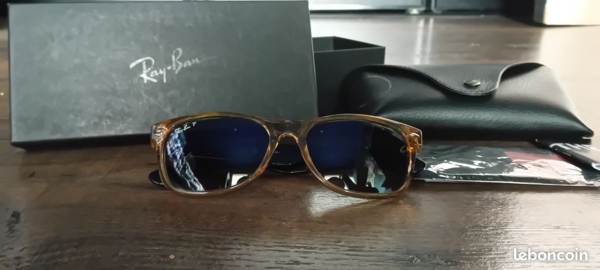 😎 Ray-Ban New Wayfarer – Monture Bicolor Black Honey Verres - Main Image