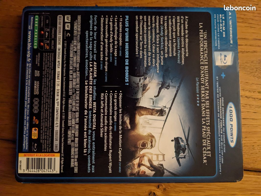 La planète des singes les origines Blu ray (image 2)