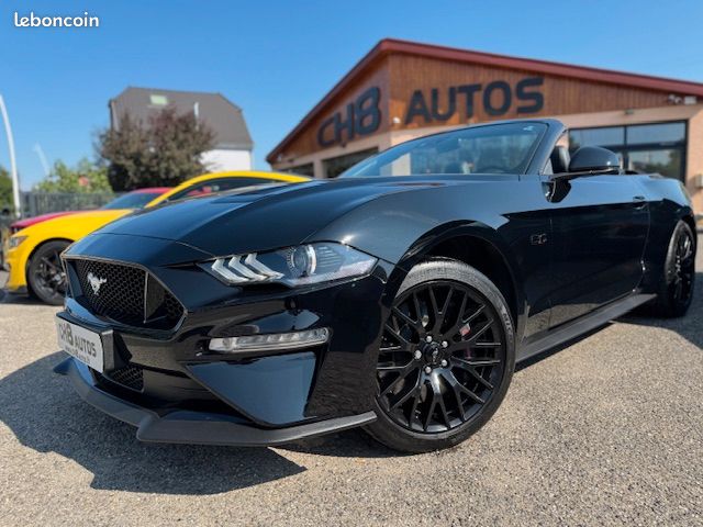 FORD MUSTANG V8 5.0 GT CABRIOLET PHASE 2 NOIR JANTES NOIR PACK PREMIUM *DISPO ET VISIBLE SUR NOTRE PARC* 48900eur (image 1)
