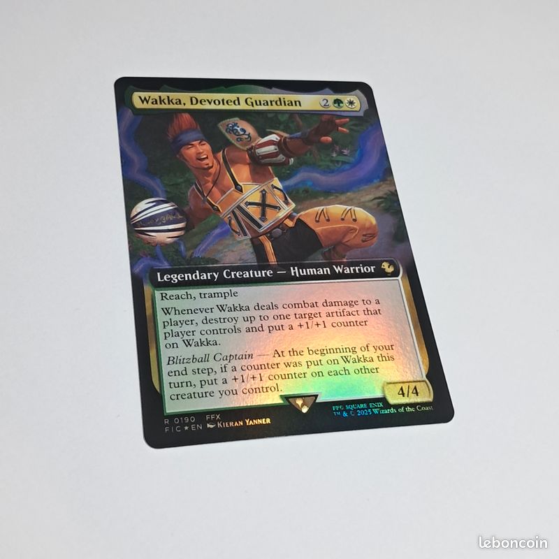 Une carte Wakka Devoted Guardian commander borderless foil ,final fantasy -  Collection