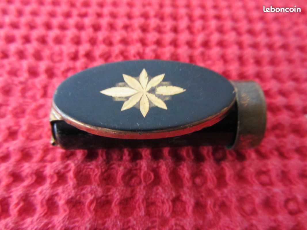 Étui à Rouge à Lèvres Vintage Patrys Paris - Miroir Intégré & Décor Floral