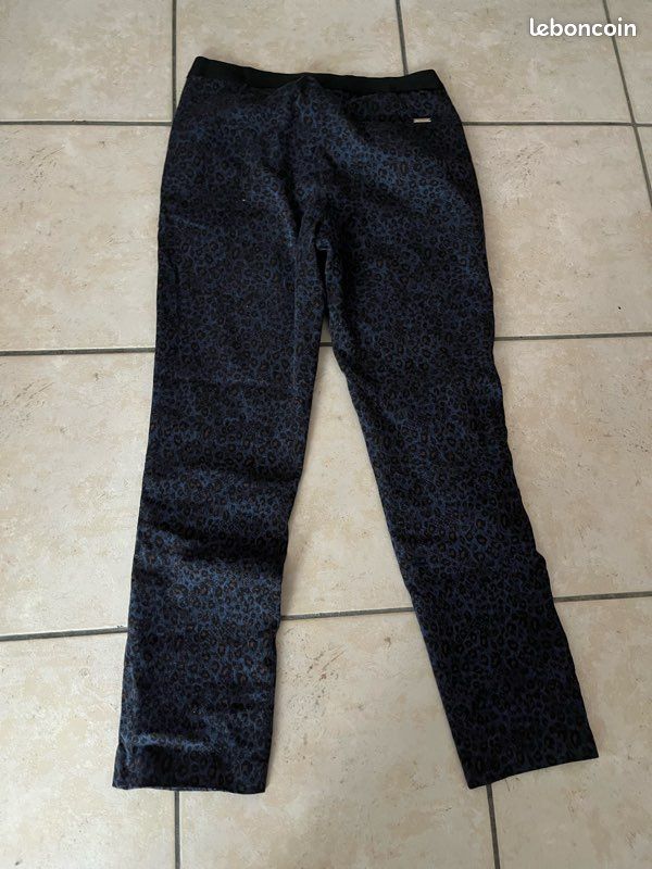 Pantalon Sud Express Léopard Bleu foncé (image 2)