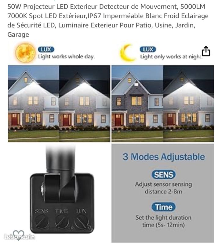 Lampe a détecteur de mouvement (image 2)