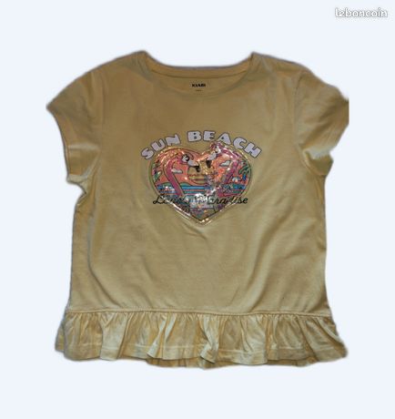 T-shirt Kaki Essenteils Kiabi - Taille 10 Ans - Fille - Neuf Sans étiquettes