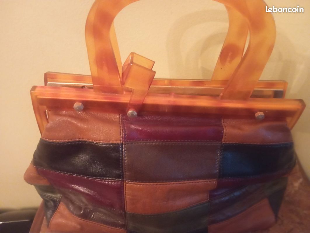 Sac à main années 70 patchwork (image 6)