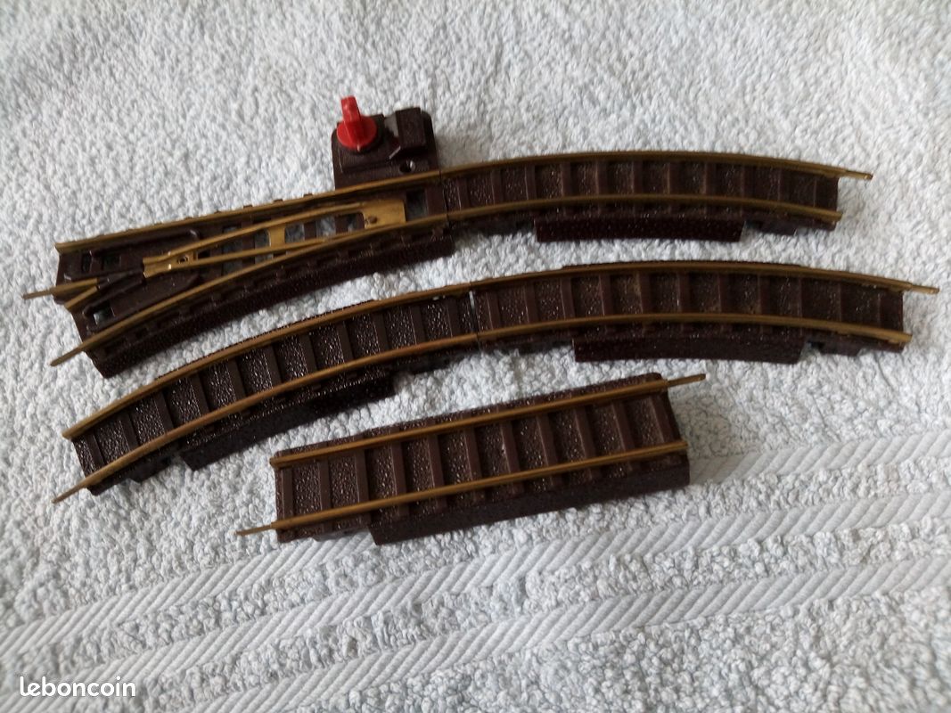 Lot De 8 Rails Droits Ballastés Jouef échelle HO - Longueur 249 Mm - Réf. 465 - Occasion