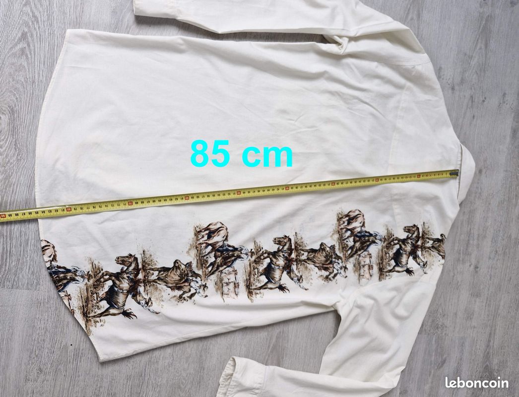 Chemise western rayée vintage des années 80, perle blanche