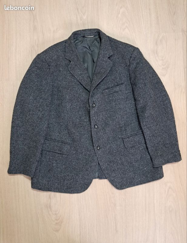 Veste en Tweed Vintage, Design de mode, Blazer à carreaux gris, sur mesure, mélange de laine chaude, sur mesure, Slim, mode, marron, gris  200000343