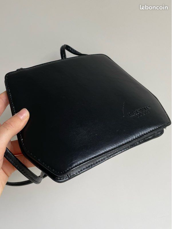 Sac à Main Bandoulière LANVIN Vintage En Cuir Marron - Modèle Neuf Avec Petites Imperfections