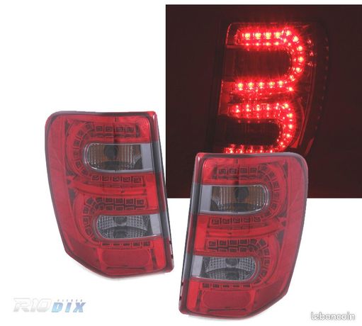Feu Arrière LED Pour Jeep Grand Cherokee 2005-2010 – Feu Stop, Haute Montée, Rouge Fumé – Améliore La Visibilité