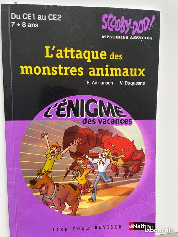 Livre Scooby-Doo L’attaque des monstres animaux Nathan (image 1)