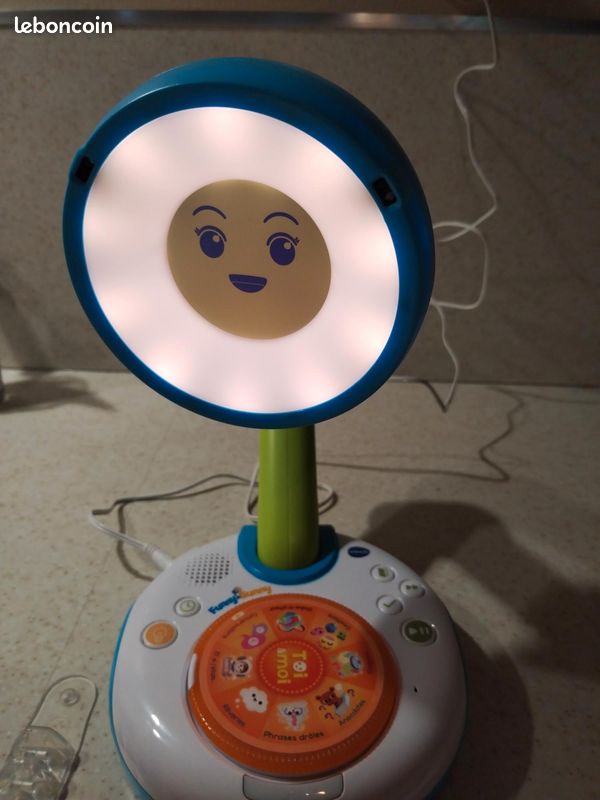 VTech Vtech Funny Sunny Bleu - Lampe Réveil Boîte À Histoire - Mon Compagnon Interactif pas cher