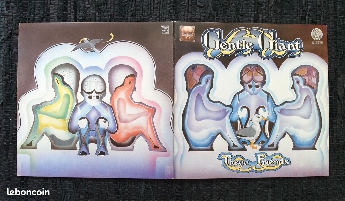 GENTLE GIANT - Three Friends • LP Vertigo SWIRL UK-1972 • Disque vinyle 33T • Progressive (image 3)