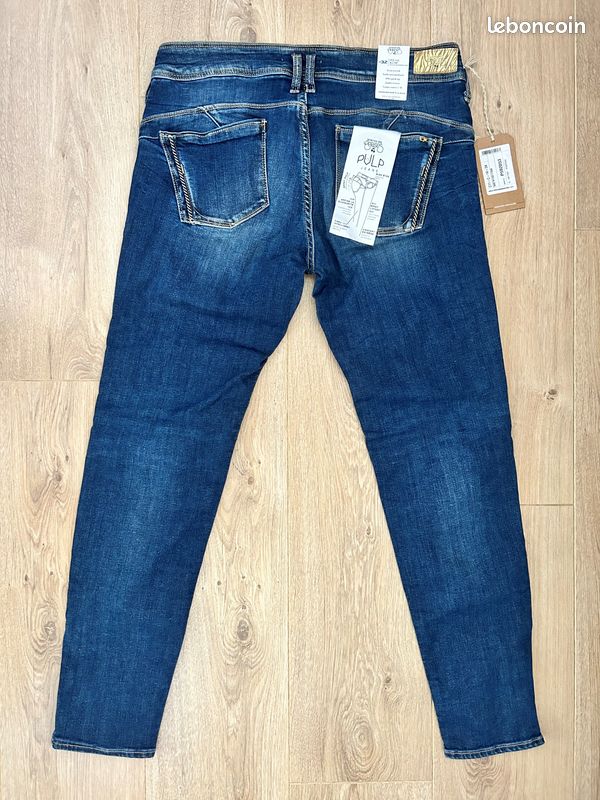 Jeans Lodge Pulp Slim 7/8ème LE TEMPS DES CERISES Taille 32 Neuf (image 5)