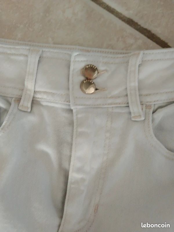 Short En Jean Skinny Guess Beverly Pour Femme - Taille 40 - Bleu - Occasion En Très Bon état