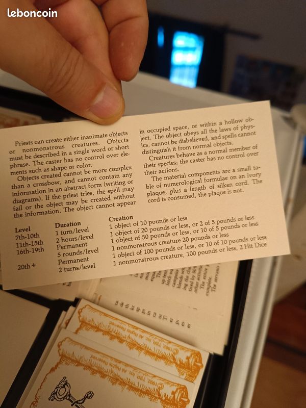 AD&d deck of Priest et magie jdr (image 5)