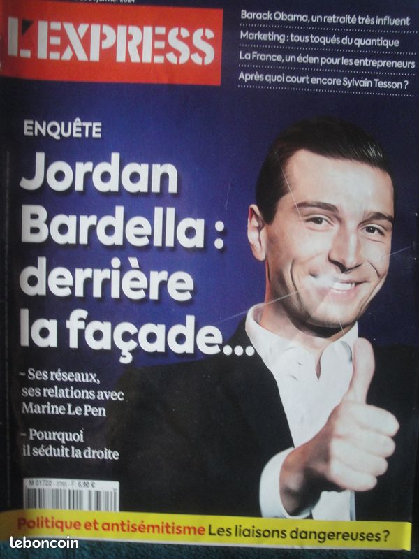 L'Express Jordan Bardella derrière la façade Le Pen - Rachida Dati, Ukraine / Israel l'effarant bilan carbone, (image 1)