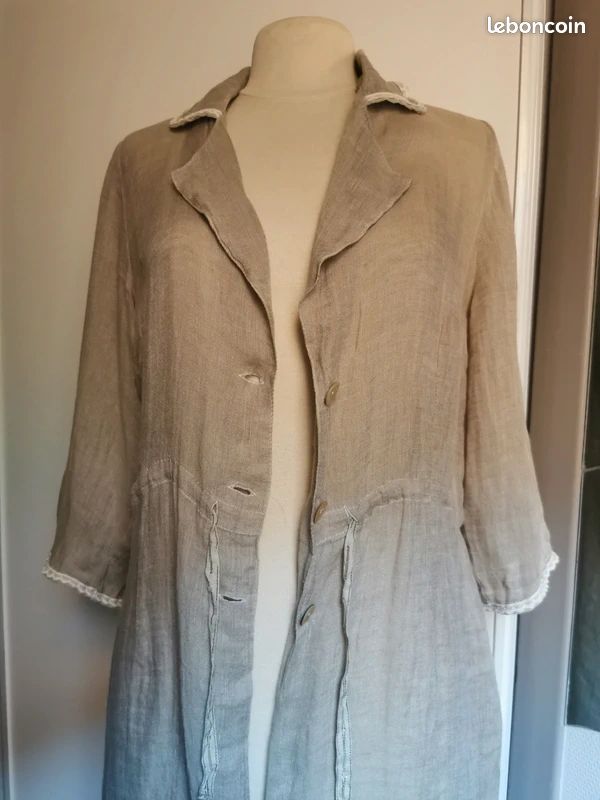 Veste légère en lin et coton femme de la marque SYM taille 38 (image 5)