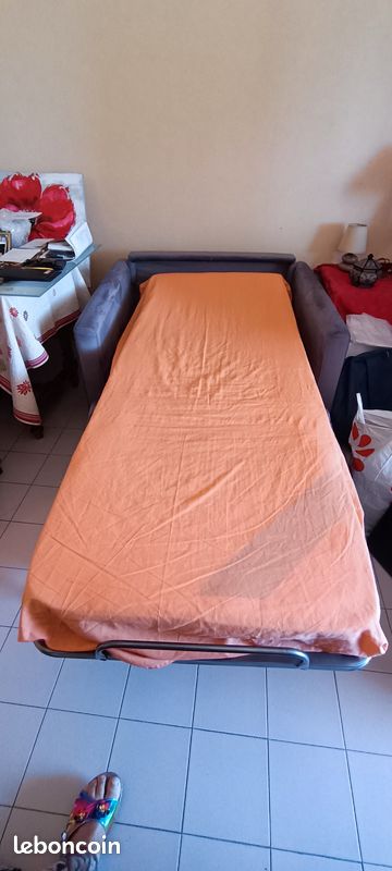 BZ gris velour 1 place et demi (image 2)
