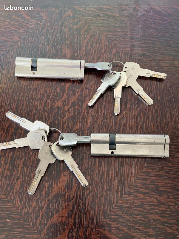 Barillet De Serrure De Sécurité 80mm - 5 Clés - Longueur Du Cylindre 30/50mm - Neuf BGS DIY