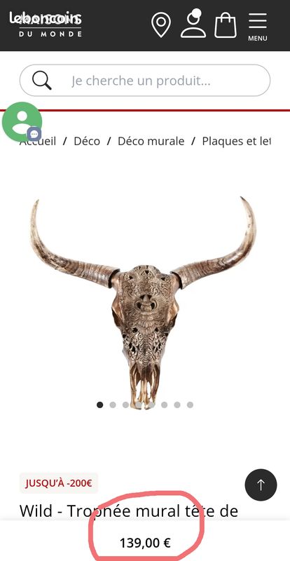 Crâne de buffle doré patiné XXL – Déco bohème chic & caractère (image 6)