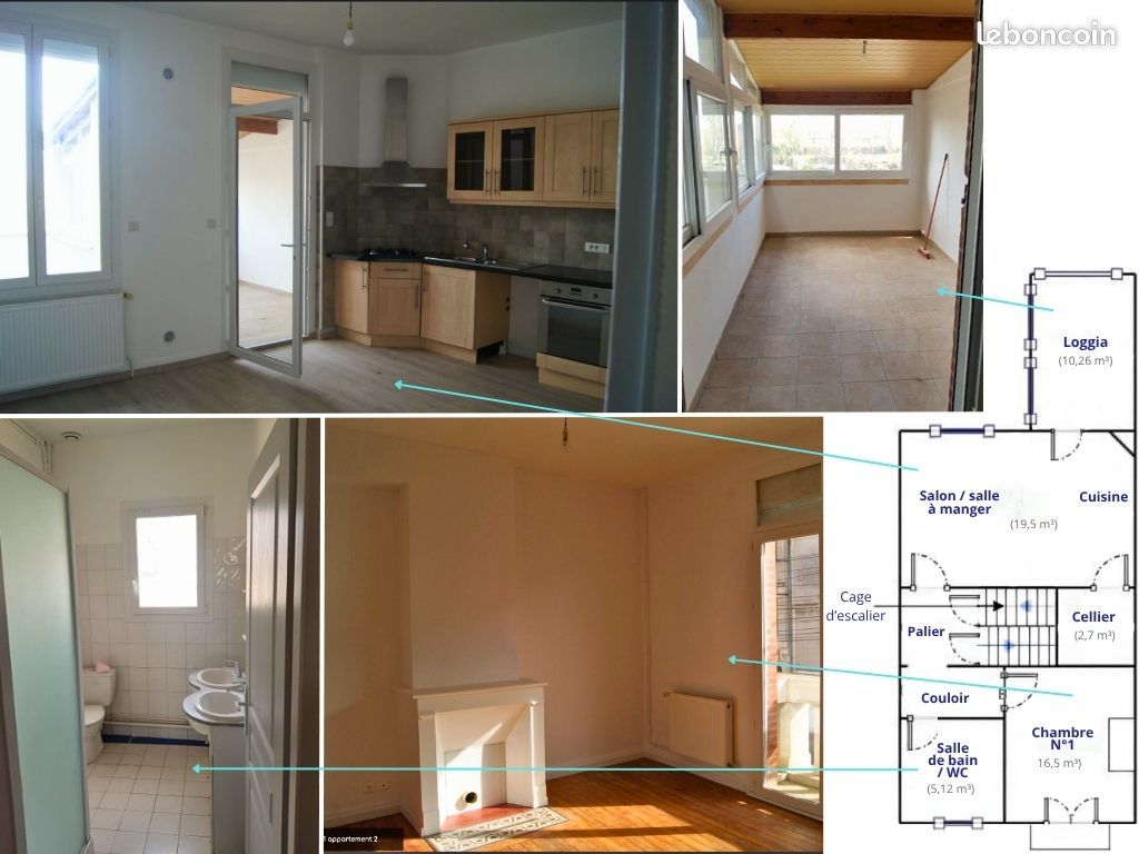 Appartement 4 pièces 76 m² · à Montauban · 76 m² · 800 €