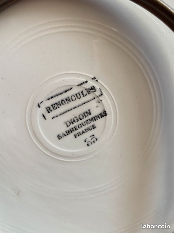 Plat Digoin Sarreguemines « Renoncules » 30cm (image 4)
