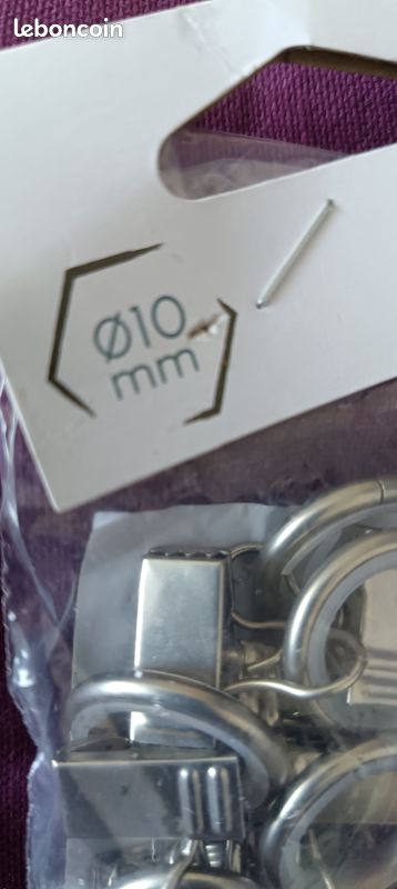 Anneaux de rideau avec plastique à l'intérieur intérieur (image 1)
