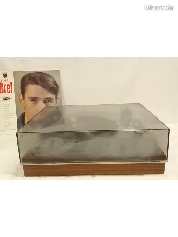 Châssis Et Capot Grundig Pour Platine Vinyle Dual - Bois - Vintage - Occasion
