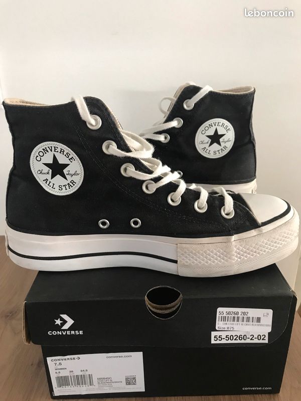 High Top Converse Noire Haute 38 Converse Montante Converse Noir