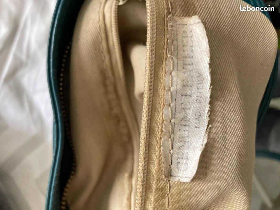 Sac en cuir italien bleu canard (image 6)