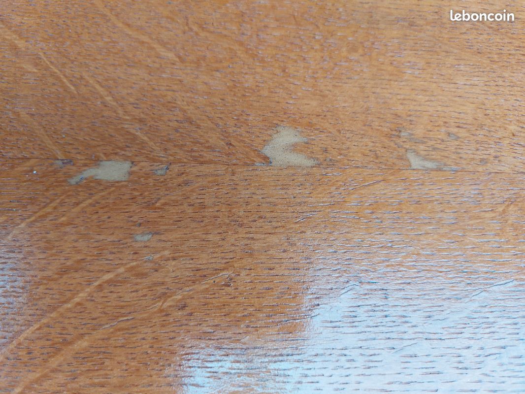 Bureau en bois massif, années 70 (image 6)