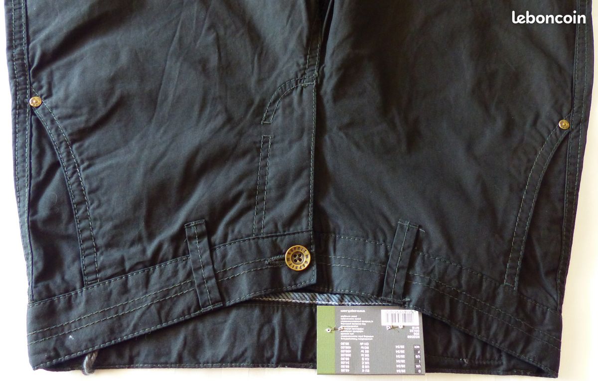 2 x Pantalons Coton Esprit / 1 Blanc + 1 Noir Taille M/38 (image 15)