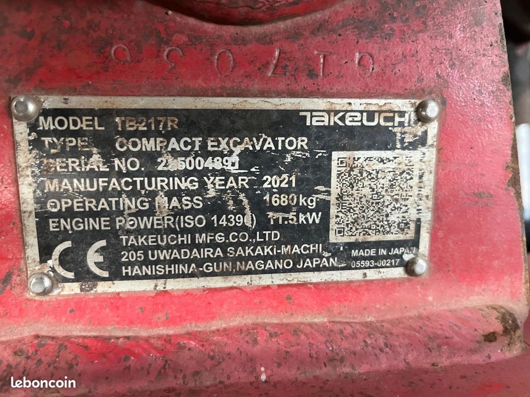 Takeuchi tb217r (image 7)