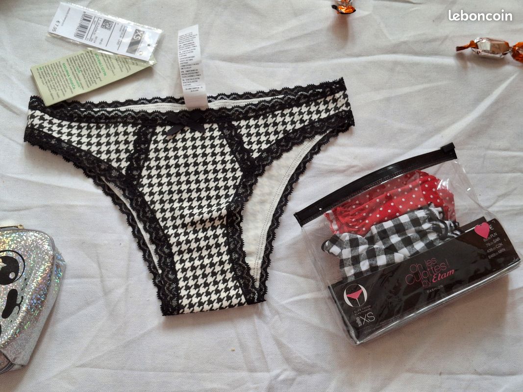 NEUF Lot de culottes coton XS etam et benetton Vêtements
