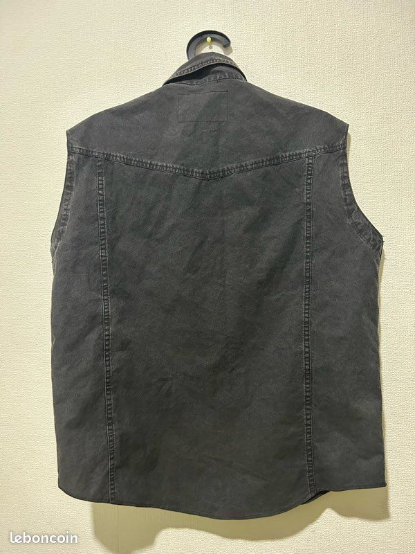 Gilet sans manches western / biker noir Stars & Stripes — Taille M (image 5)