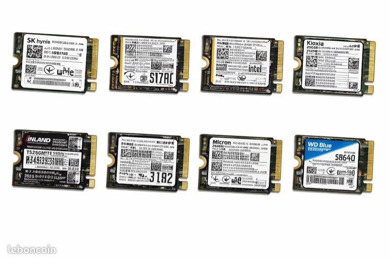 lot de 5 SSD NVME 256 Go - marque Hynix - Samsung
