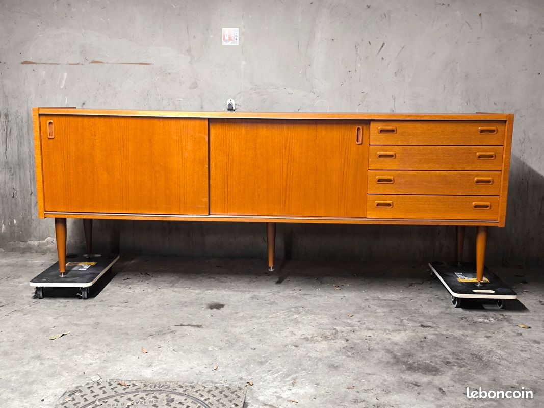 Enfilade scandinave vintage teck années 70 (image 3)
