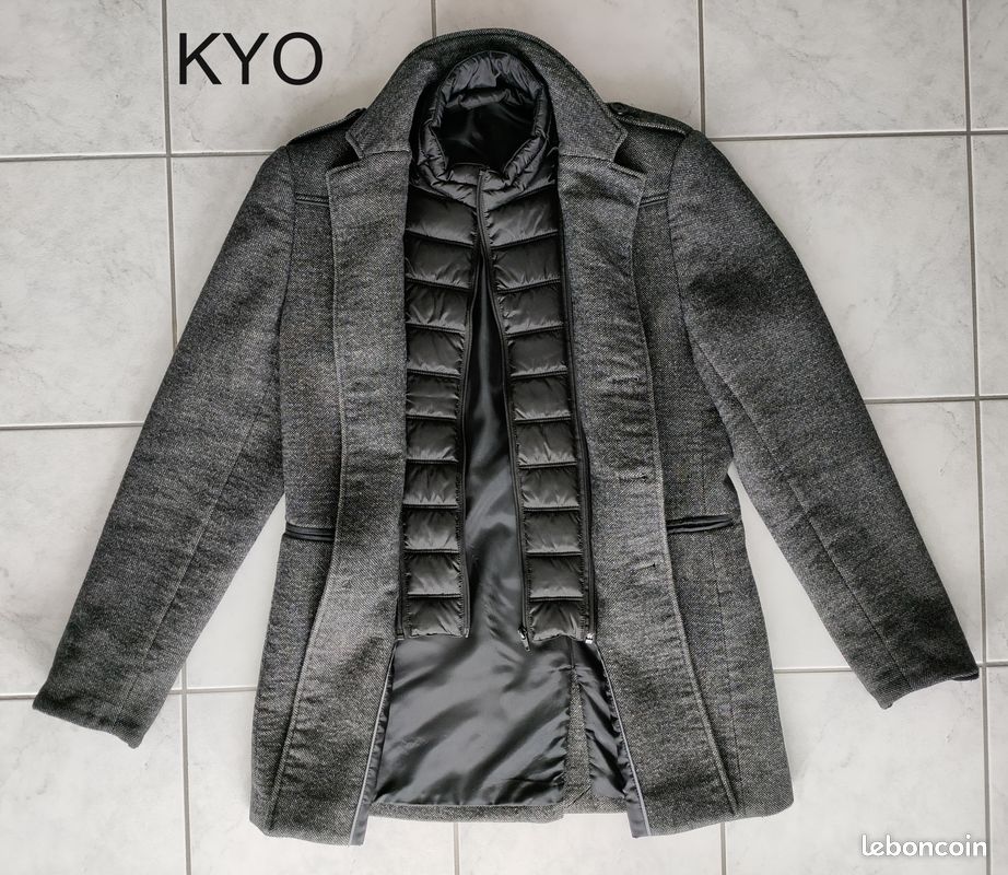 Trench Coat Manteau Hiver Homme Impermeable Manteau Court En Laine