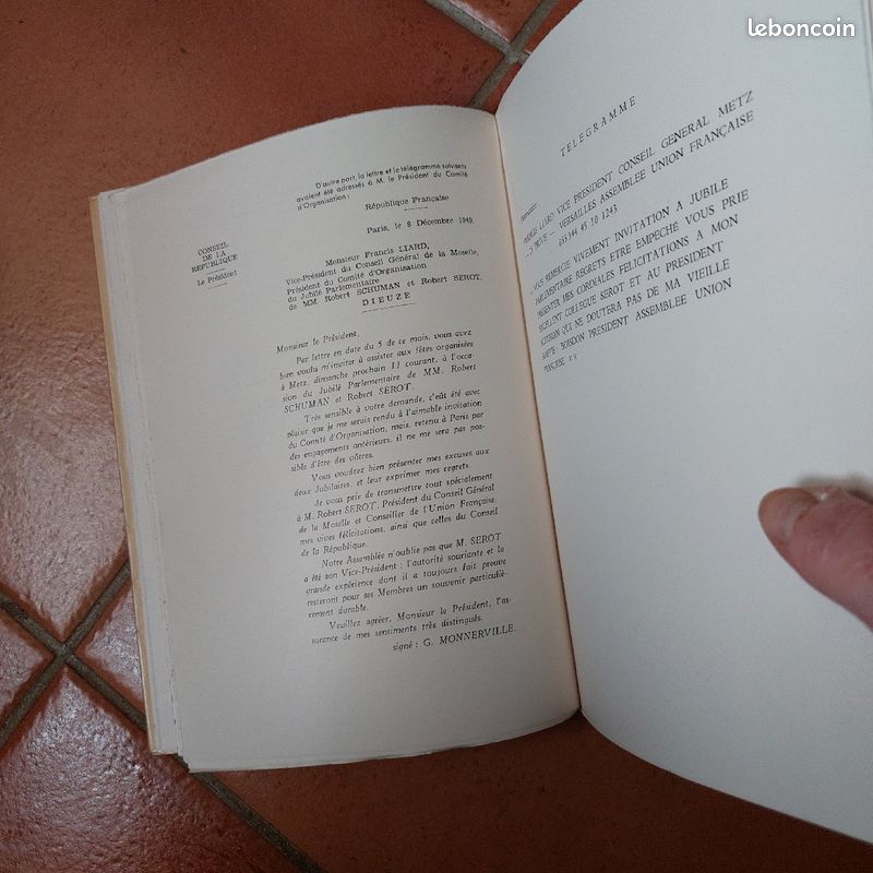 Livre Jubilé parlementaire de R. Schuman et R. Serot (image 3)