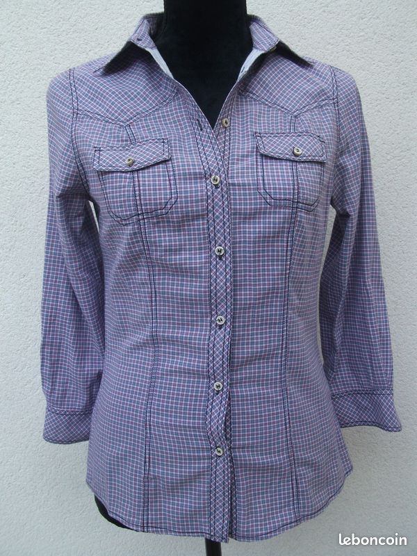 Chemise à carreaux Zara, taille XS-S, style cowboy (image 3)