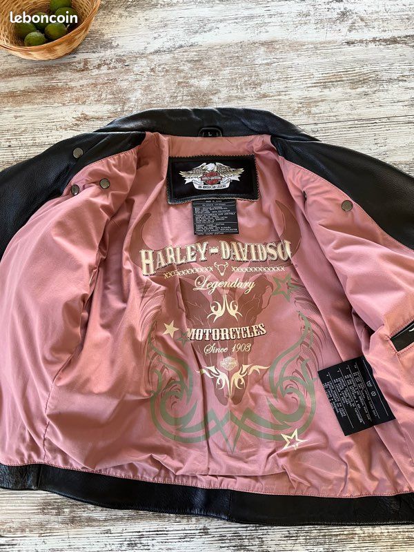 Blouson Harley vintage en cuir pour hommes - Canada