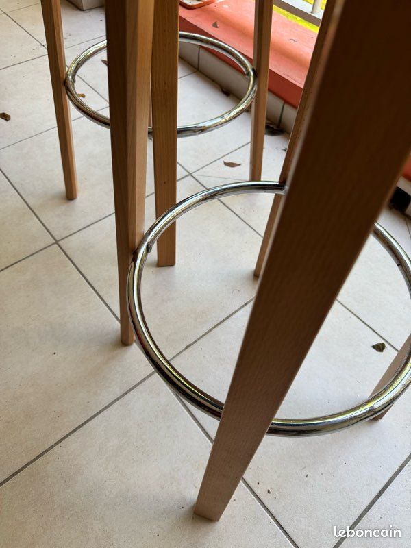 Paire de tabourets de bar noirs (image 3)