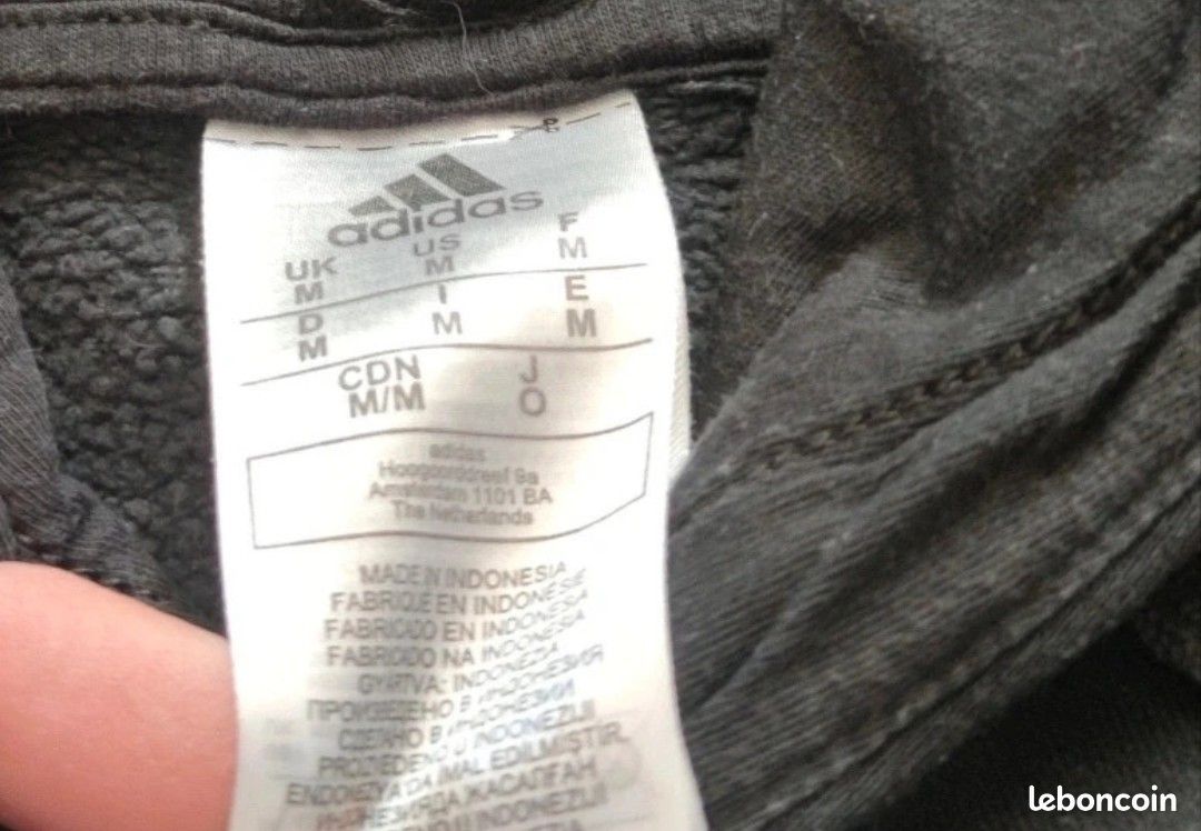 Pull à capuche Adidas taille M ou 38 (image 2)