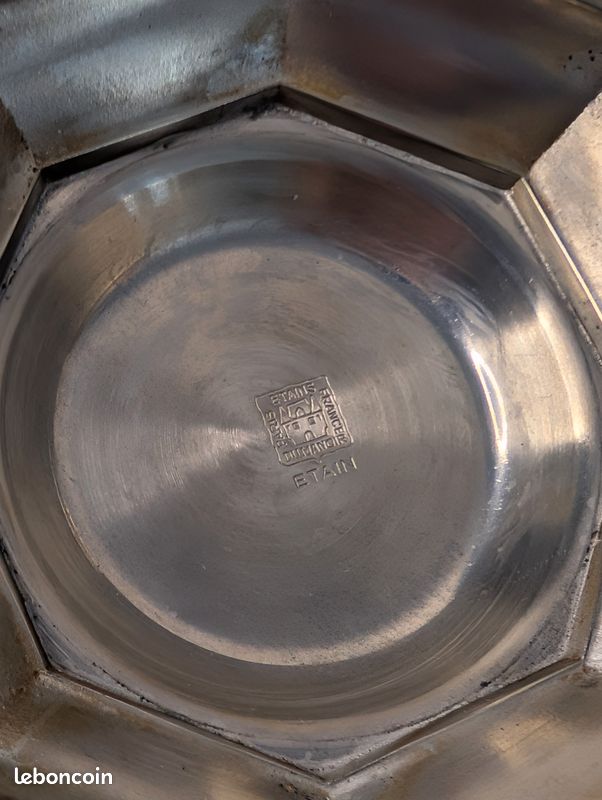 Ancien Pique-fleurs en Étain et Verre - Étains du Manoir (image 12)