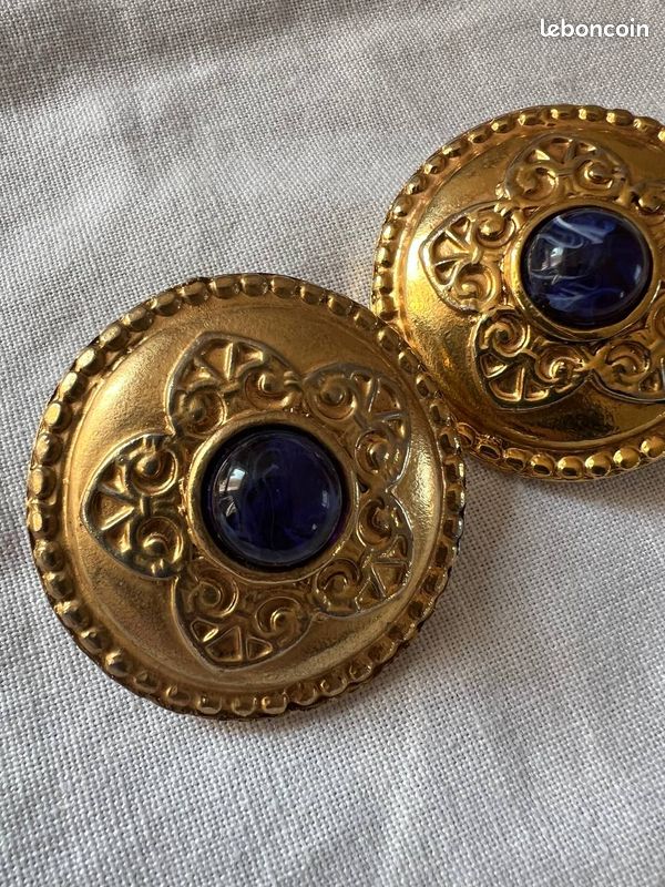 Clips D’oreilles Vintage Édouard Rambaud - Bijou Ancien - Occasion, état à Vérifier