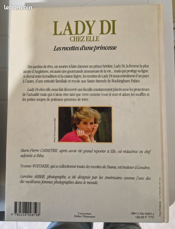 Ladi Di chez elle les recettes d'une Princesse / Marie- Pierre Carretier, Yvonne Whitaker, Caroline Arber (image 2)