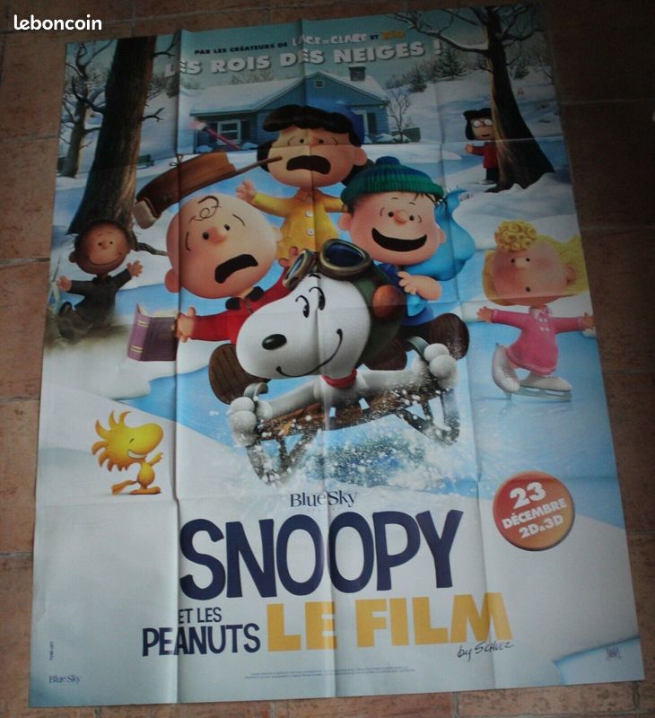 Snoopy et les peanuts, affiche cinema originale 120 X 160 - DVD - Films