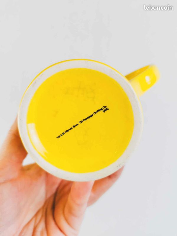 Mug Lipton Friends Warner Bros - Céramique Jaune Avec Motif Série TV, Neuf Vintage